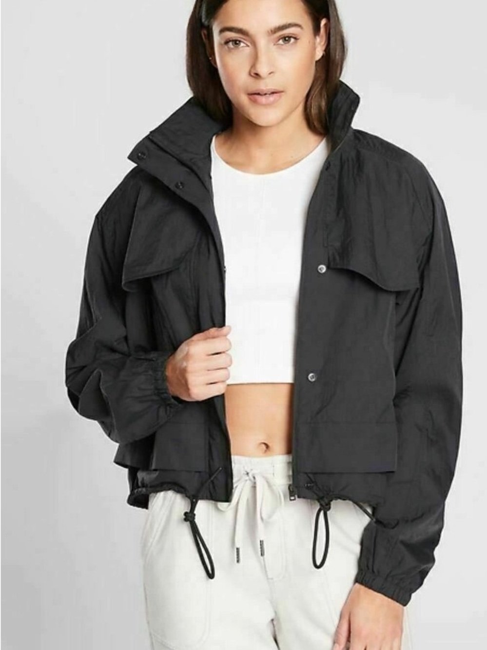 Athleta Canopy Parachute Cropped Jacket